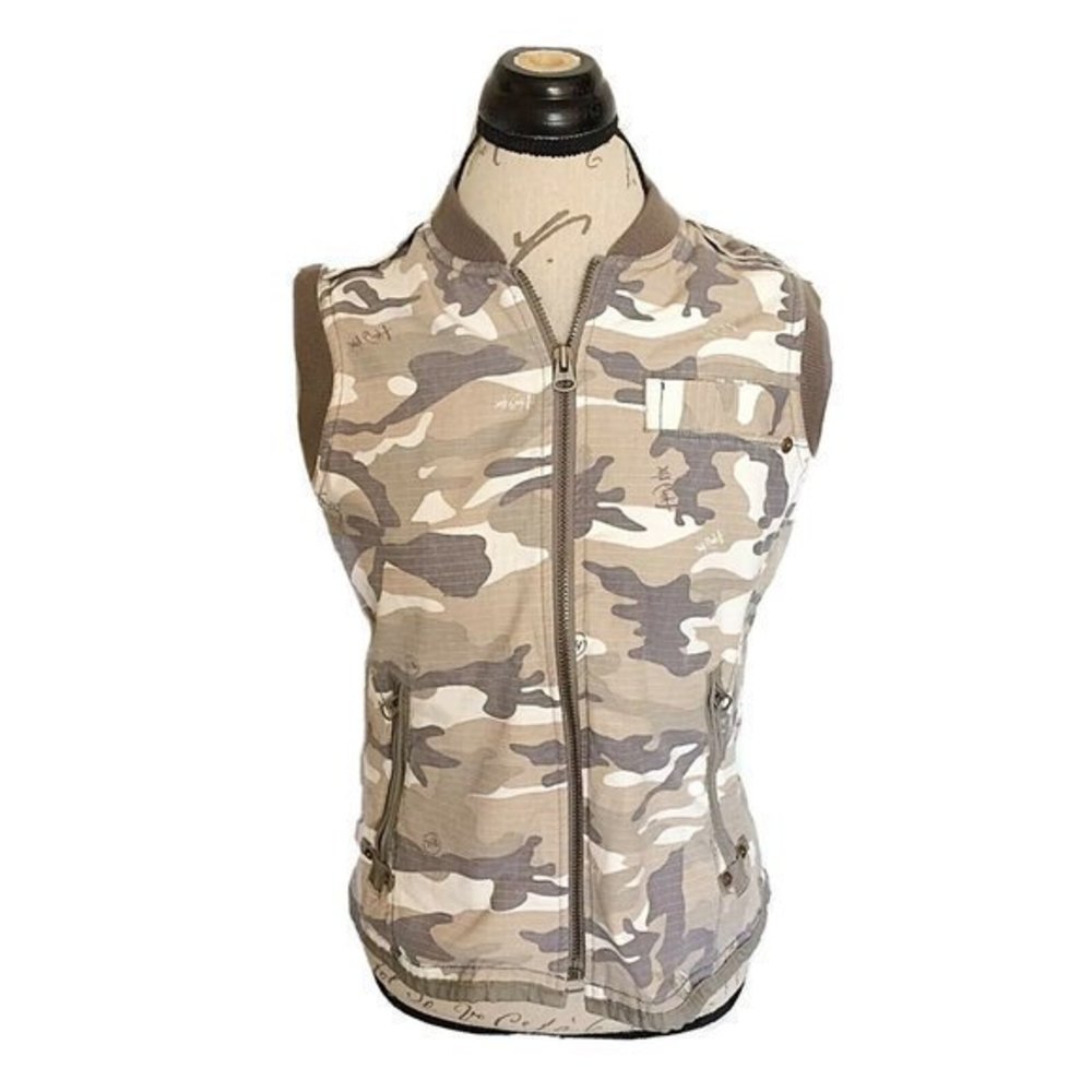 Woodstock Music Festival Vest Army Denim Basic House Green Olive HENDRIX  Zip Up